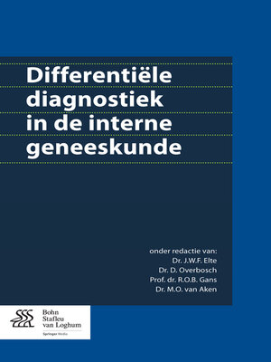 cover image of Differentiële diagnostiek in de interne geneeskunde
